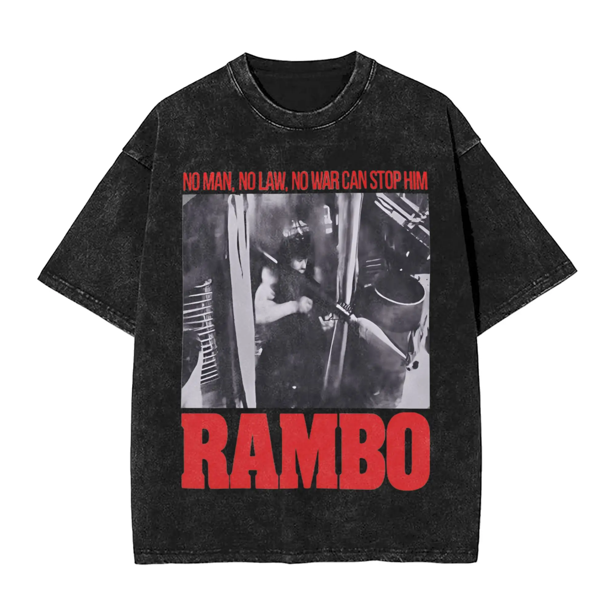 Men Rambo Stallone T-Shirts  Top Tees Summer Classic Short-Sleeve T-Shirt Crew Neck Harajuku Custom DIY Tee Shirt Cheap