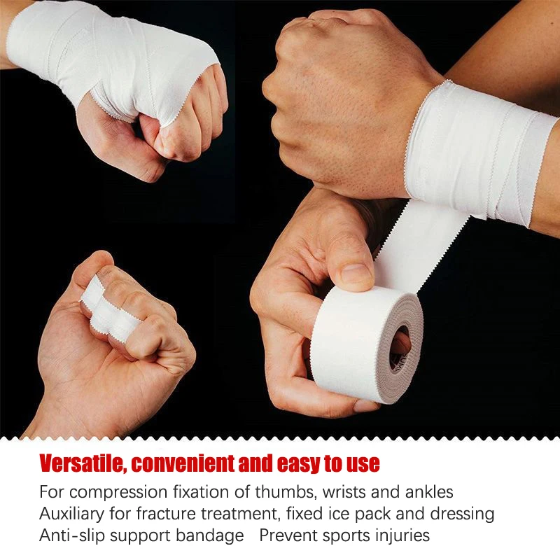 Fita esportiva branca, Sport Binding, Elastic Bandage, Strain Injury Care, Suporte Outdoor Emergency Tool