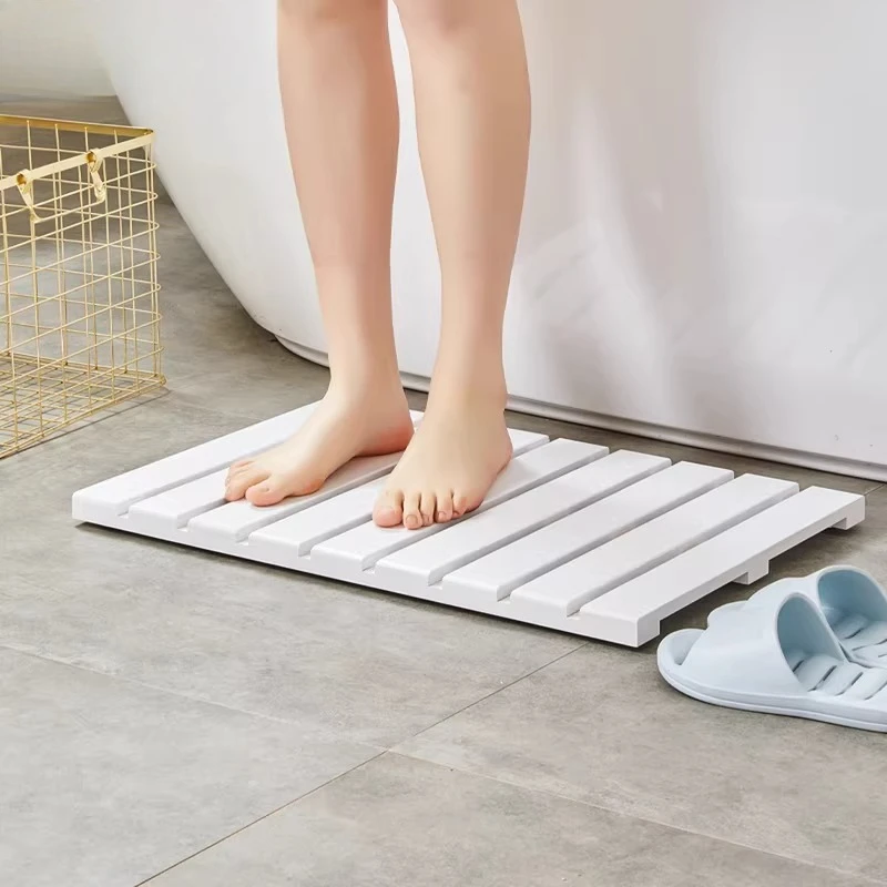 

Multipurpose Bathtub Foot Pedals Foot Bamboo Waterproof Step Stand Kitchen Stool Bathroom Non-slip Heightening Pad Bath Mats
