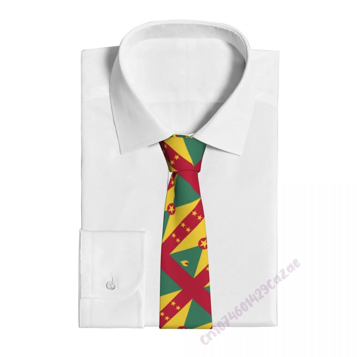 Grenada Flag Neck Ties For Men Women Casual Plaid Tie Suits Slim Wedding Party Necktie Gravatas For Gift Proud