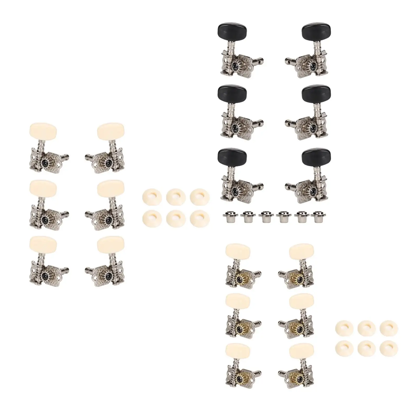 Set of Tuning Pegs for Electric Folk Guitar with 3L3R Configuration