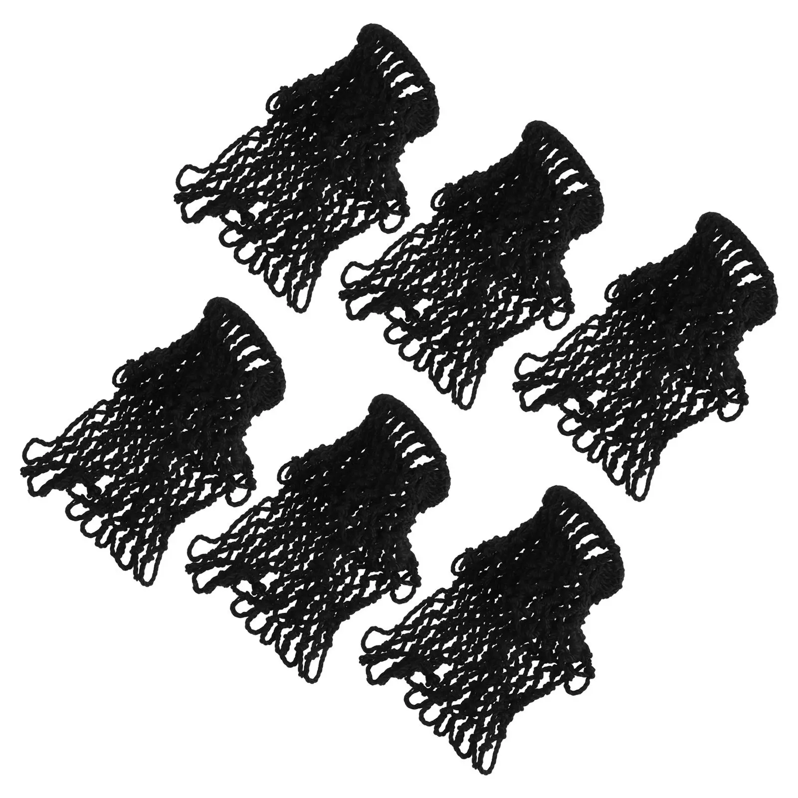 

6Pcs Heavy Duty Pool Table Drop Bag Nets Replacement Pockets for Billiards Snooker Table Corner Side Pockets Black Nylon Mesh