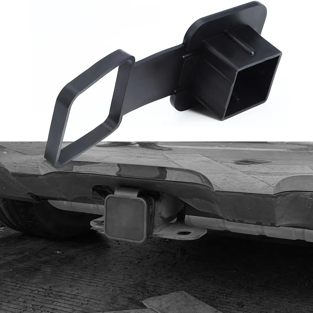Trailer Plug Tube Cap Protector Waterproof Trailer Hitch Cover Dustproof 2 Inch Receiver Car Square Plug Trailer Hitch Cover