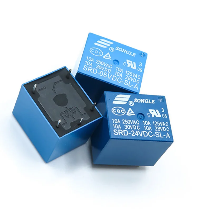 1PCS SRD-05VDC-SL-C SRD-12VDC-SL-C  SRD-24VDC-SL-C 5/12/24VDC 10A 250VAC 1FORMC  5Pin PCB Type Power Relay New original