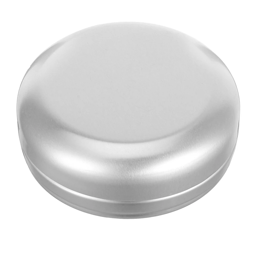 

1pc Round Aluminum Dorm Travel Soap Dish Essentials with Bottom Holes Portable Bathroom Tray Kitchen Travel Essential