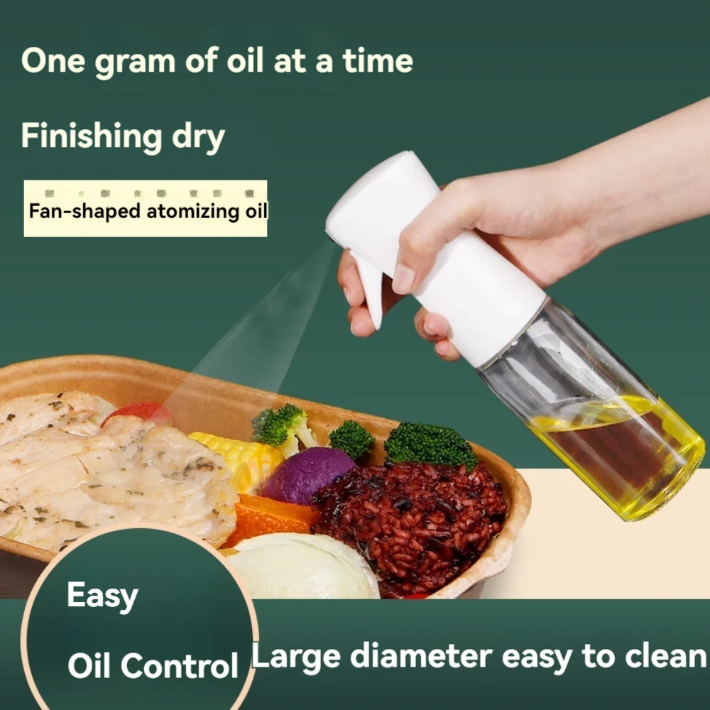 300ml olive oil spray bottle - plastic sprayer for grilling, roasting, baking - even oil distribution, easy to clean