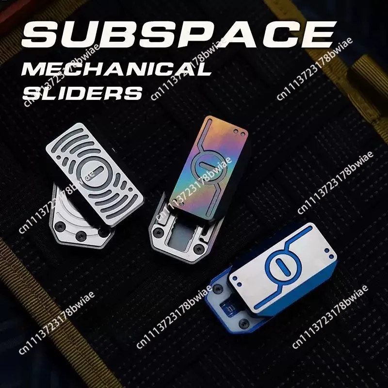 For Subspace Popping Shield Modular Mechanical Push Slider Metal Toy