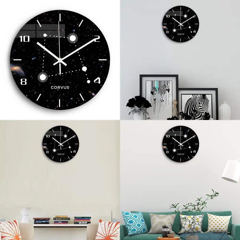 

Акриловые бесшумные квадратные настенные часы Corvus в индустриальном стиле, уникальный дизайн, Прямая доставка