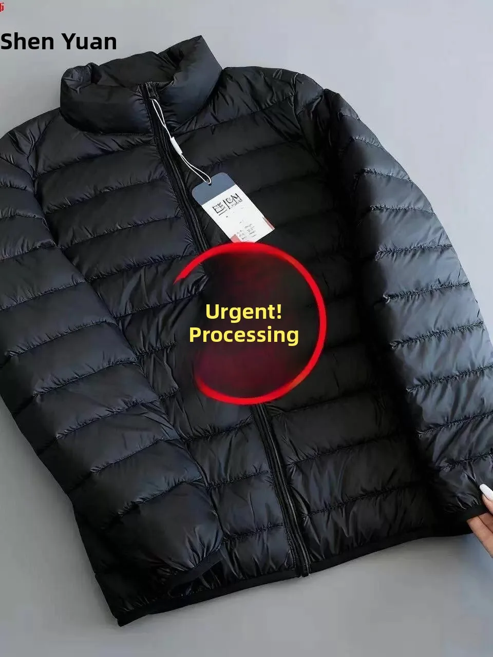 

Модная легкая однотонная мужская хлопковая куртка в повседневном стиле, с воротником-стойкой, свободного кроя, трендовая и теплая, для осени.