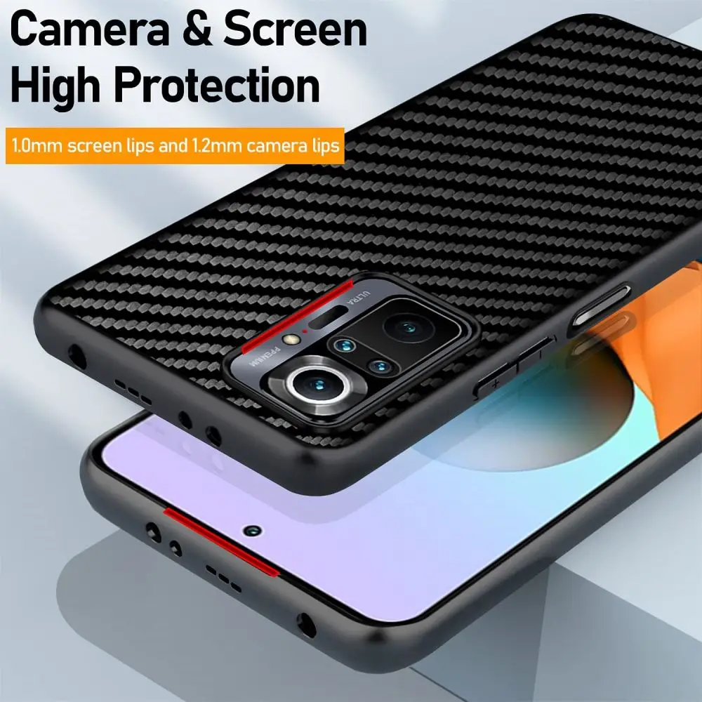 Carbon Fiber Texure Soft TPU Silicone Case For Redmi 9T Poco M3 Note 10 11 Pro 10s 11s 4G 9S Ultra-thin Phone Cover Capa Coque