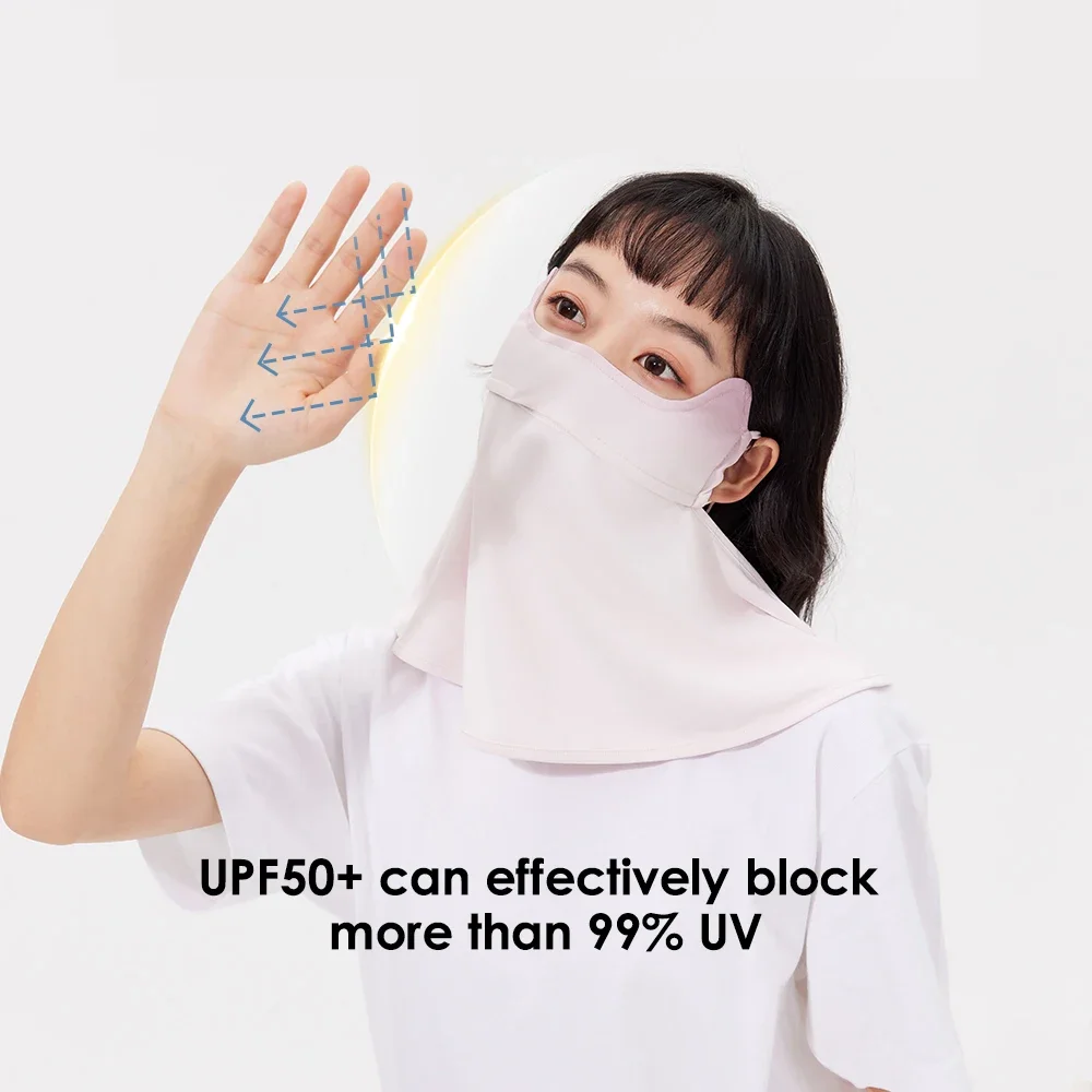 OhSunny Women Face Cover with Neck Summer Outdoor Anti-Dust Sun Protection Quick Dry Soft Breathable Washable Adjustable