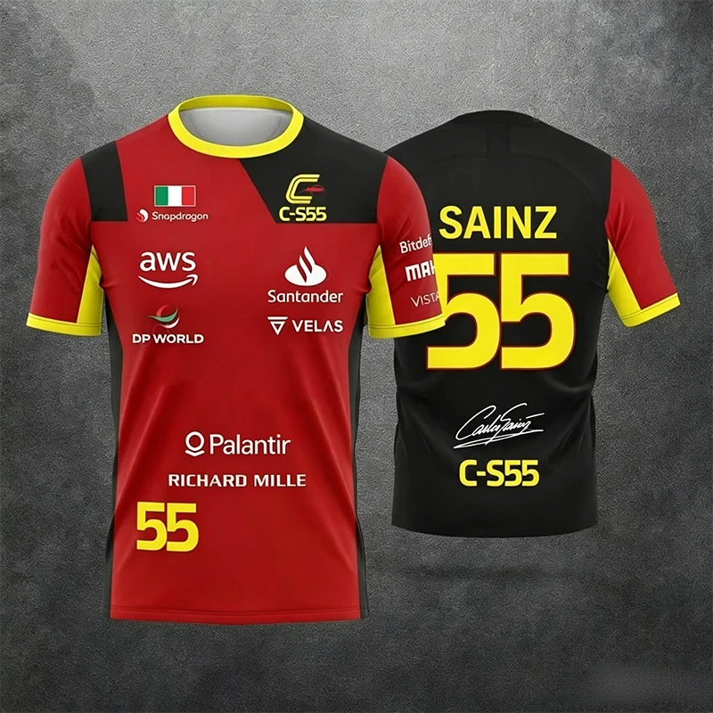 2026 Sommer Kinder-T-Shirt Sonderedition Leclerc - Geeignet für Männer und Frauen, speziell für Rennsport-Enthusiasten – Detail 4