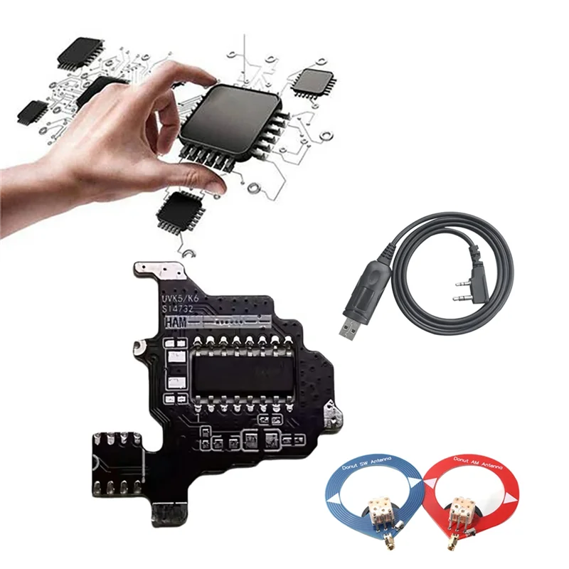 Modifica modulo Hot-SI4732 + antenna 2Xdonut per modulo di modifica interfono modulo radio a onde corte Quansheng K5/K6