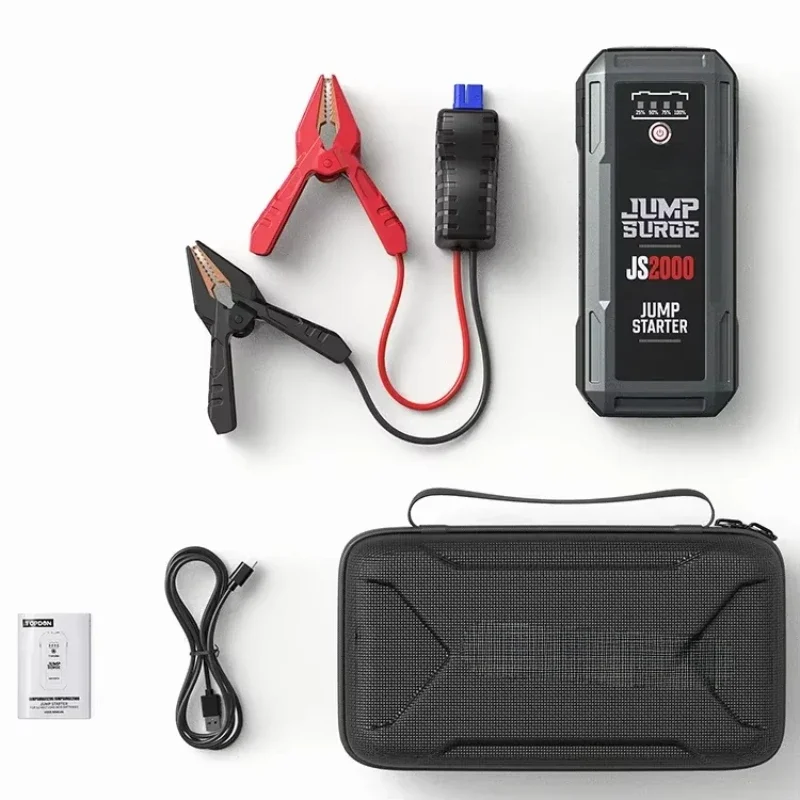 For  2000A 12V Lithium Multi-Function Emergency Portable Vehicle Car Battery Booster Pack Jumpstarter Power Bank Jump Starter