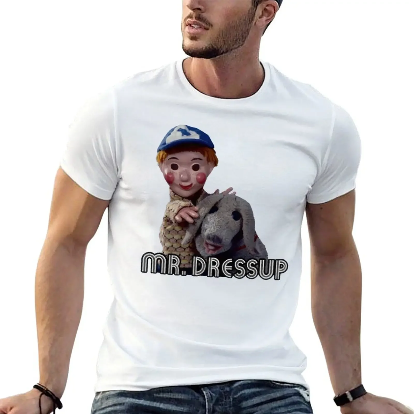 

Mr Dressup Casey And Finnegan T-shirt blanks tops plain mens graphic t-shirts anime