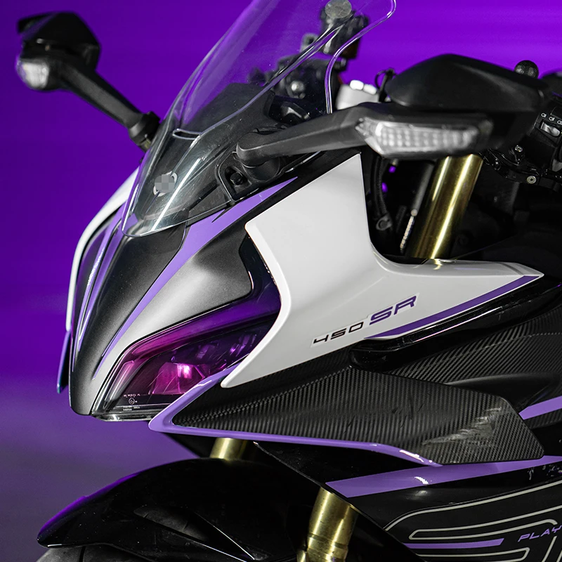 Suitable for CFMOTO 450SR SRS Violet Racing Graphics High-Fit Anti-Wear Long-Lasting Waterproof Decor Mod Kits