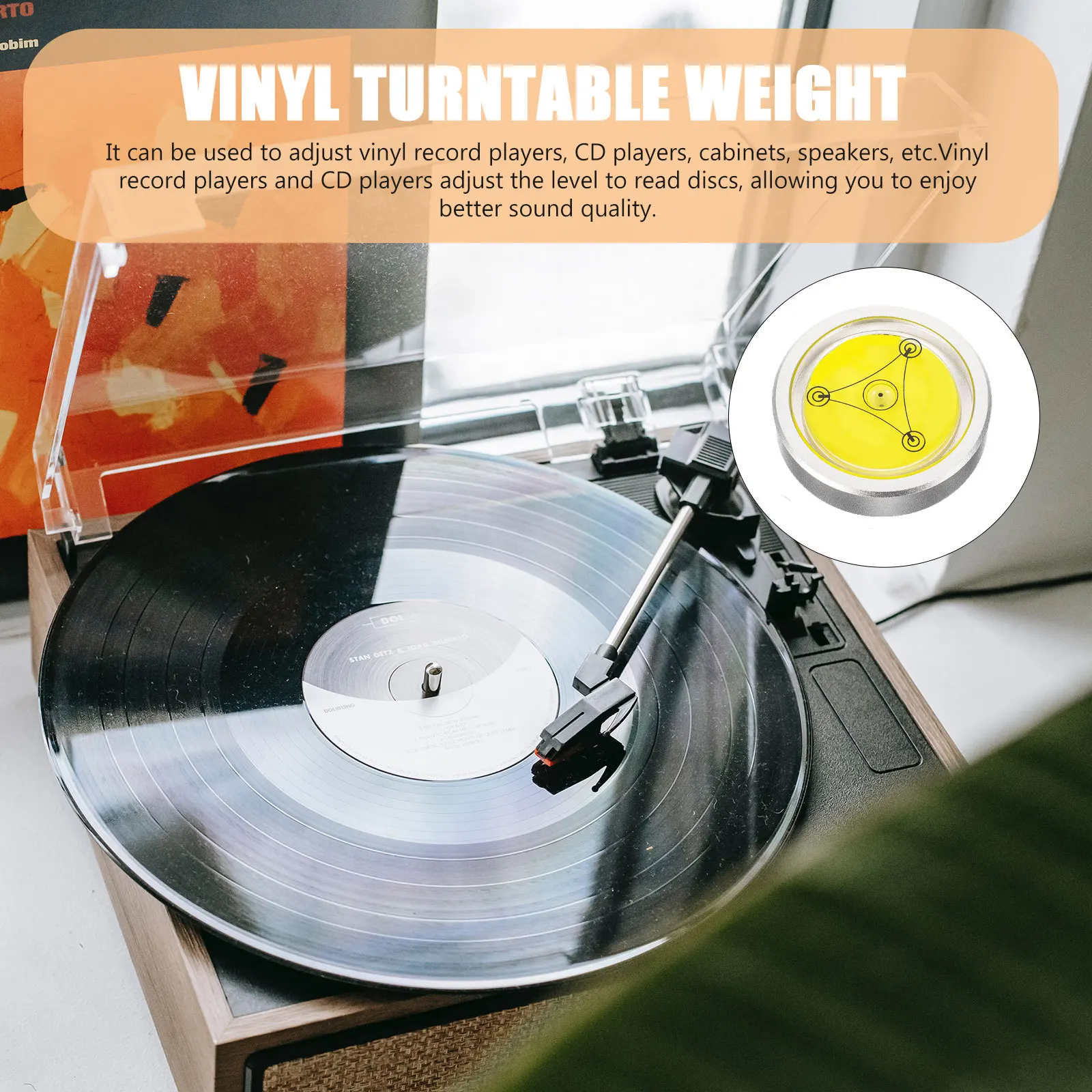 

Record Player Level Clamp Stabilizer Vinyl Disc Records Groove Turntable Balanced Weight Discs Pads