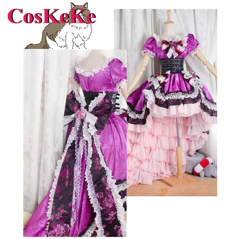 CosKeKe[Customized] Yakumo Yukari Cosplay Anime Game Touhou Project Costume Gorgeous Sweet Formal Dress Party Role Play Clothing