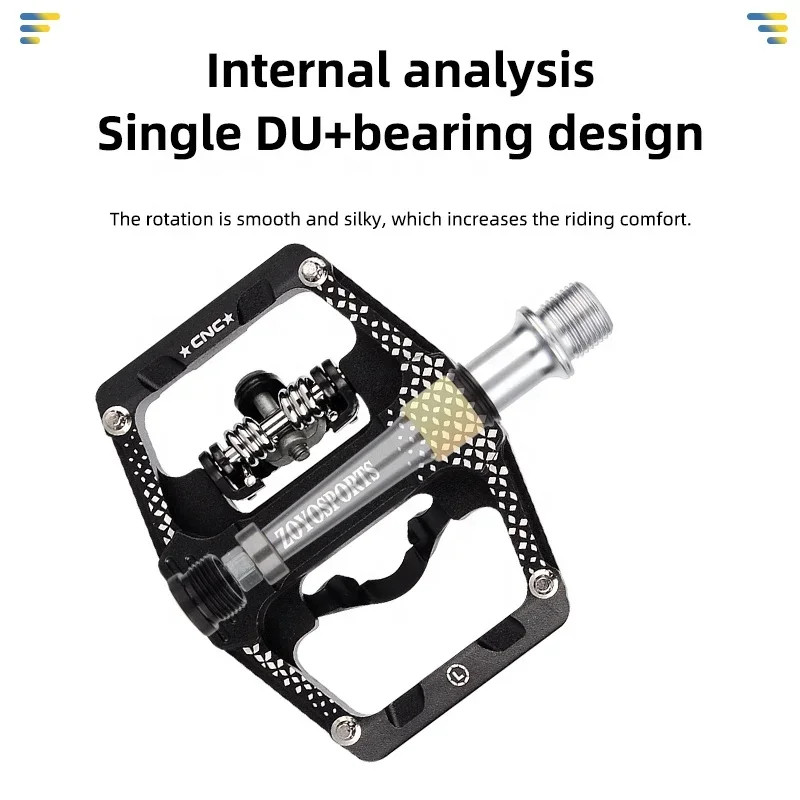 

-For ZOYOSPORTS New MTB Bicycle Pedal Aluminum Alloy Pedal With Different Colors Non-slip And SPD System Lock Pedals