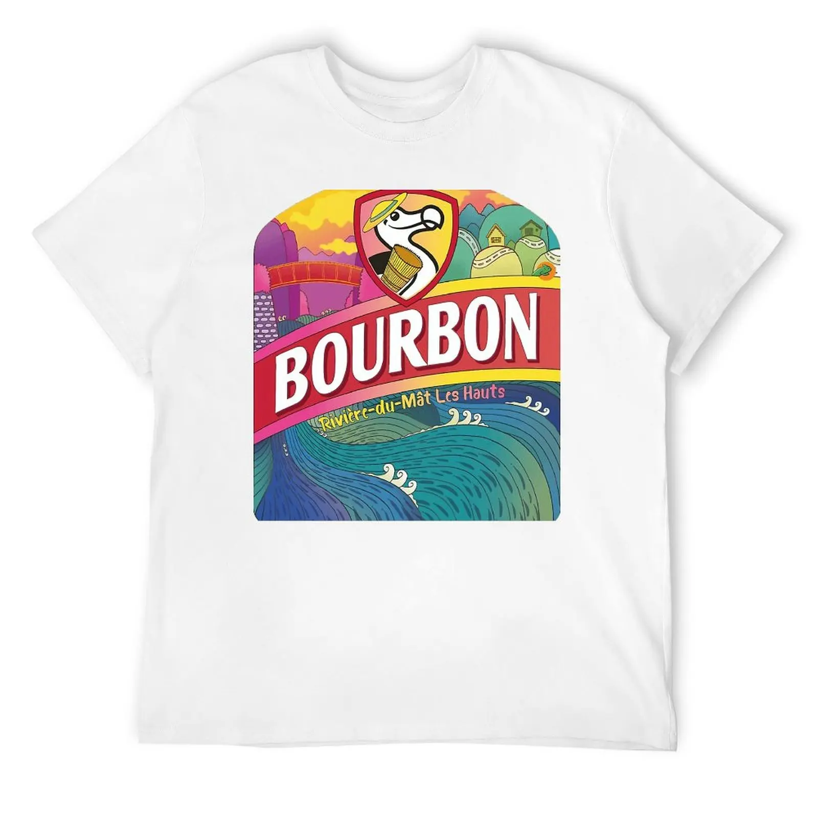 Bourbon Dodo Beer Shower Curtain T-shirt Crewneck Movement Funny Novelty T-shirts Funny Leisure USA Size