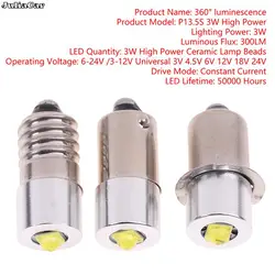 P13.5S E10 BA9S High Power LED Flashlight Bulbs 1SMD Emergency Work Lamp Torches Accessories