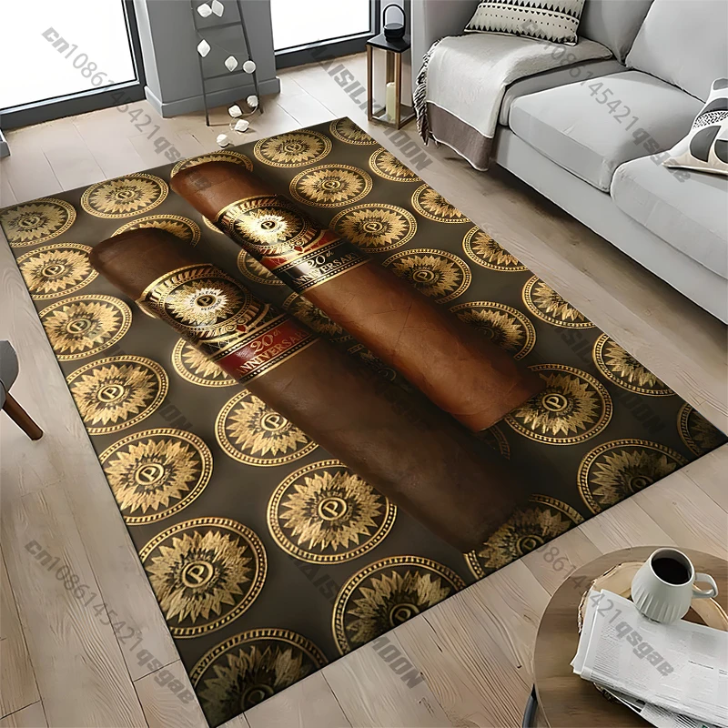 15 Size Tobacco Cigar Carpet for Living Room Home Decor Large Area Rug Bedroom Floor Rug Non-slip Easy Washable Mat