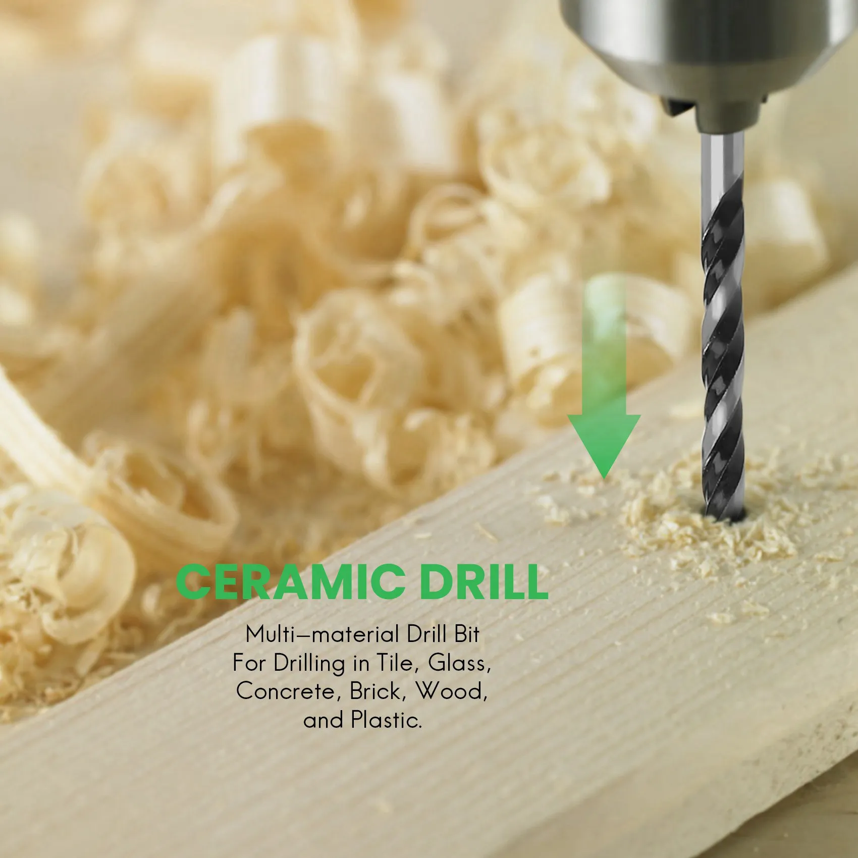 Mata Bor อเนกประสงค์ชุด Mata Bor วัสดุหลายชิ้นขนาด6มม. 10ชิ้นสำหรับการเจาะในกระเบื้องแก้วคอนกรีตอิฐไม้และ