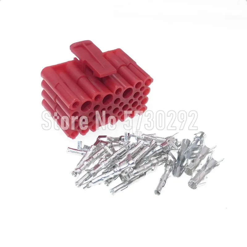 28P Red Automotive Composite Socket 926673-1 High Quality Auto Wiring Harness Unsealed Plug