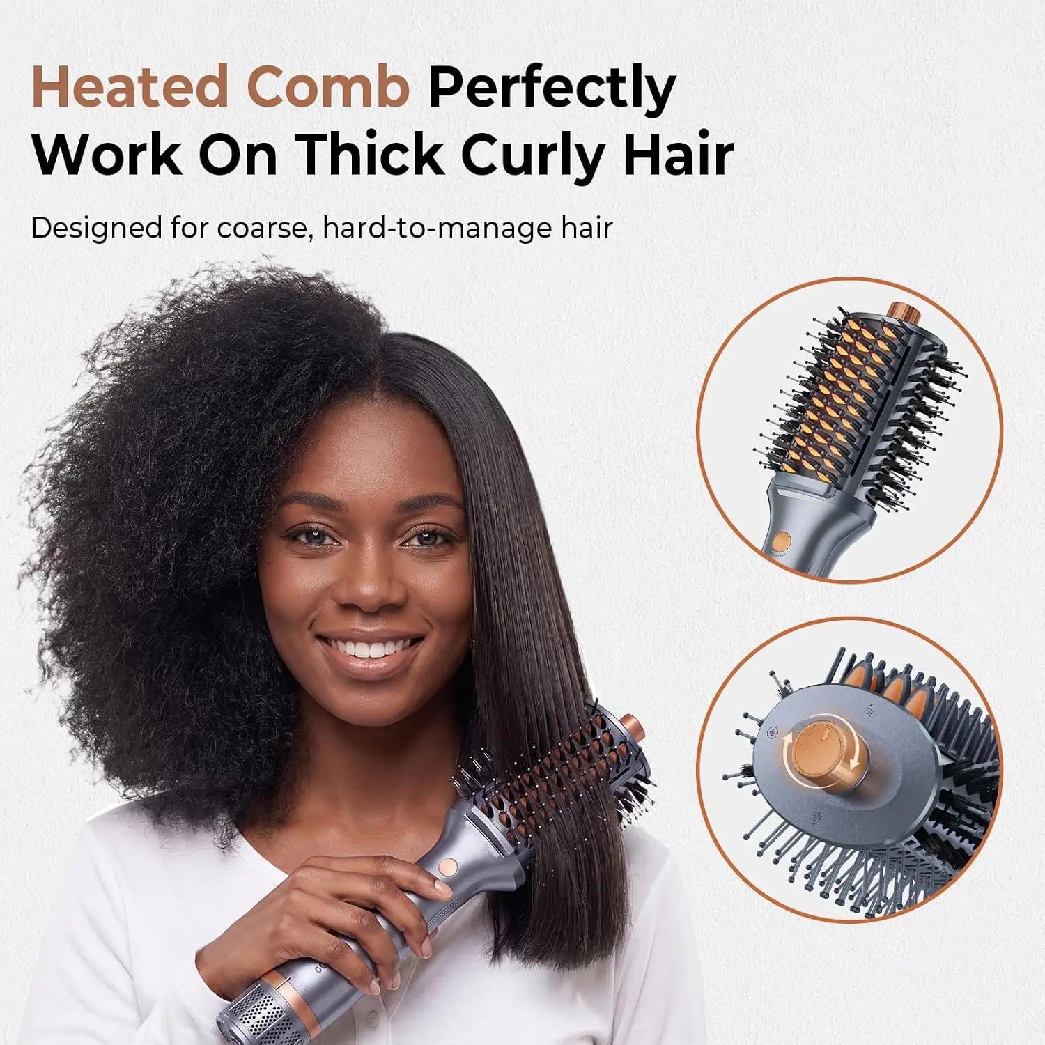5-in-1 Blow Dryer Brush with Heated Comb