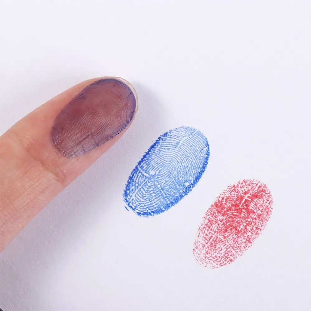 Red Blue Black Mini Fingerprint Ink Pad Clear Stamping Quick-drying Thumbprint Ink Pad Anti-Fake For Notary Signing Inkpad