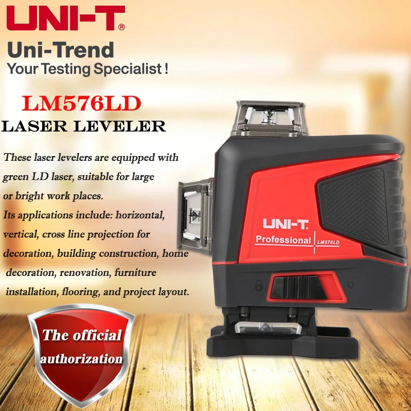 LM576LD UNI-T Green Laser Levels Construction Decoration Door and Window Installation Parameter Measuring Instrument A46