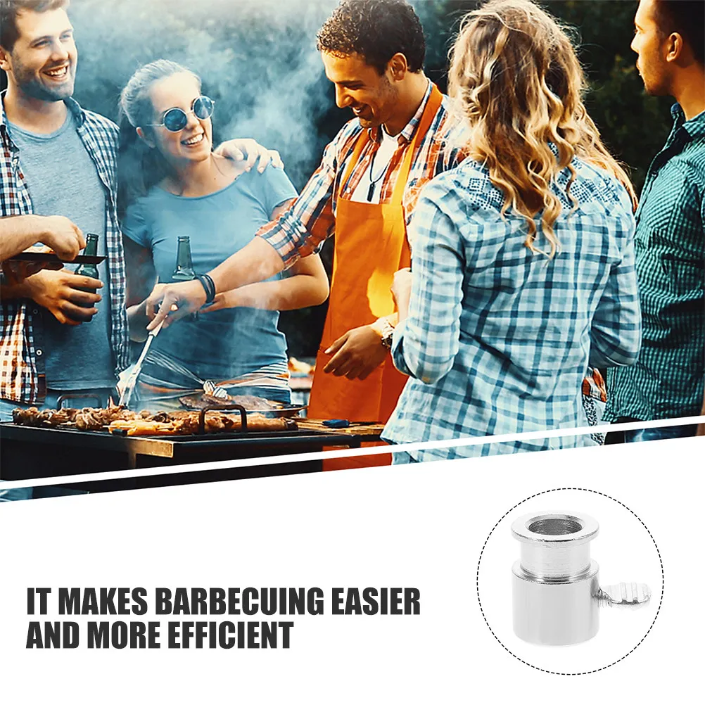 3Pcs Stainless Steel Rotisserie Spit Rod Stopper Grill Limit Sleeve for Balanced Spitting Safe Bbq Cooking Barbecue Grill