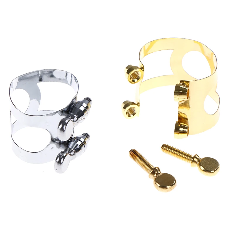 Nickel plated clarinet double screws adjust mouthpiece ligature