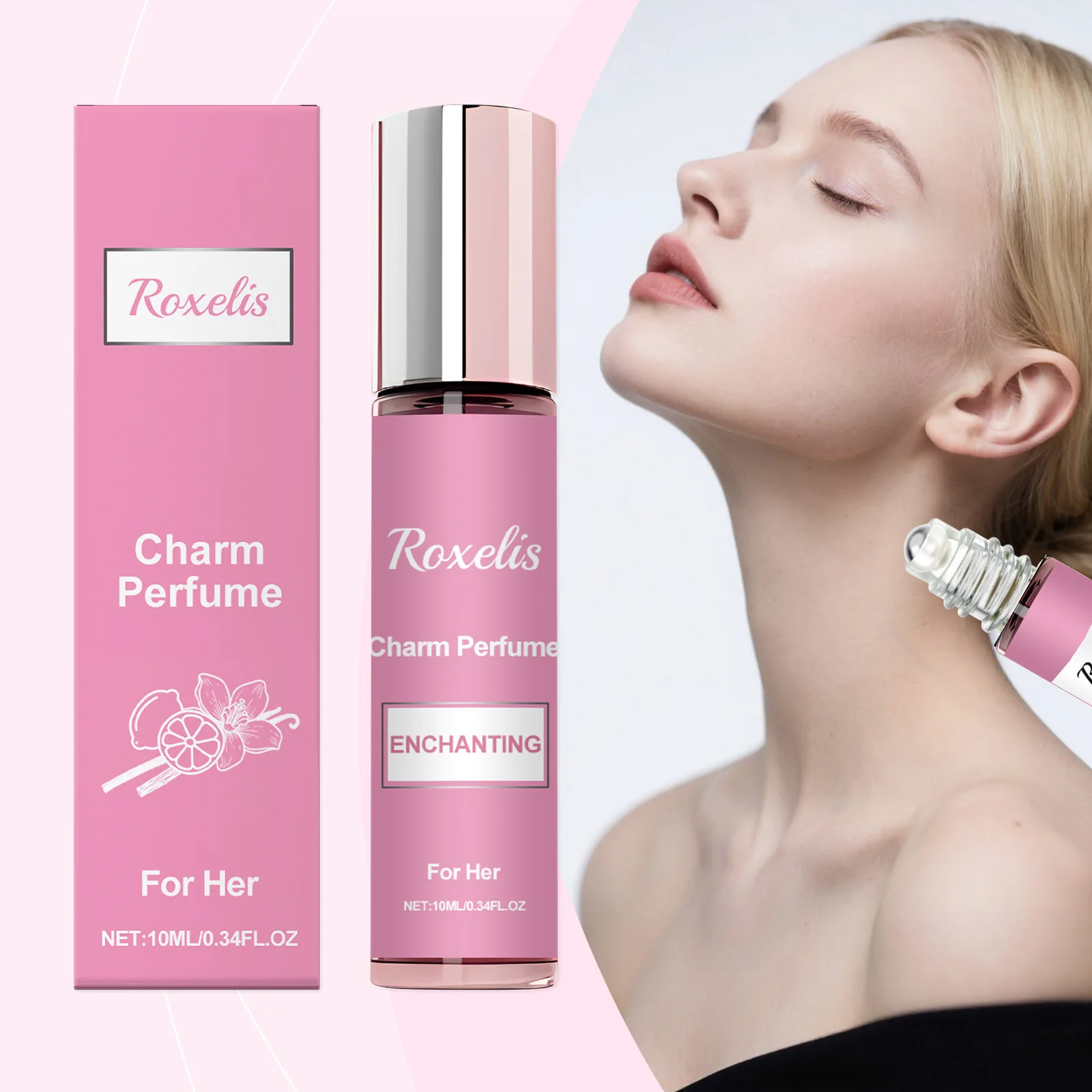 Vanilla Lemon Charm Roll-on Perfume Gentle natural long-lasting fragrance on the go exuding charm portable and easy to use