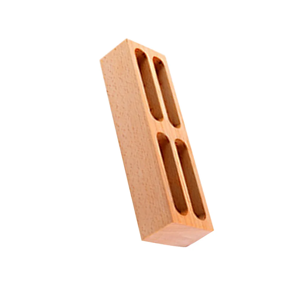 Tarjetero de madera con 4 compartimentos, caja organizadora de negocios Vintage para escritorio de oficina, almacenamiento de tarjetas, notas, fotos y notas