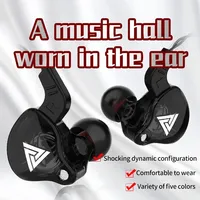 Original QKZ AK6 Sports Earphone 3.5mm In-Ear Hi-Fi Stereo Music Wired Headphones Headset With Mic Sports Monitor Gaming Earbuds