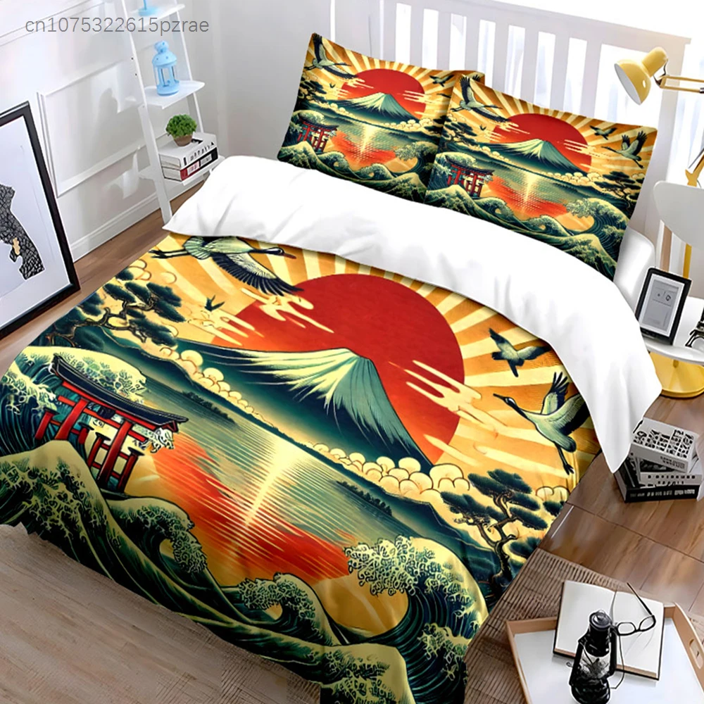 Japanese Style Art Home Decor Multiple Sizes kid's And adults' Bedroom Exquisite 3PC Bedding set, Gift