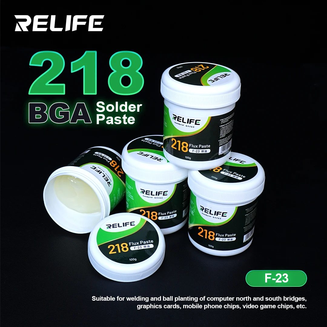 RELIFE F-23 218 Solder Flux For Computer North/South Bridges Graphics Cards Mobile Phone Chip Welding PCB/BGA/SMD/LED Repairing