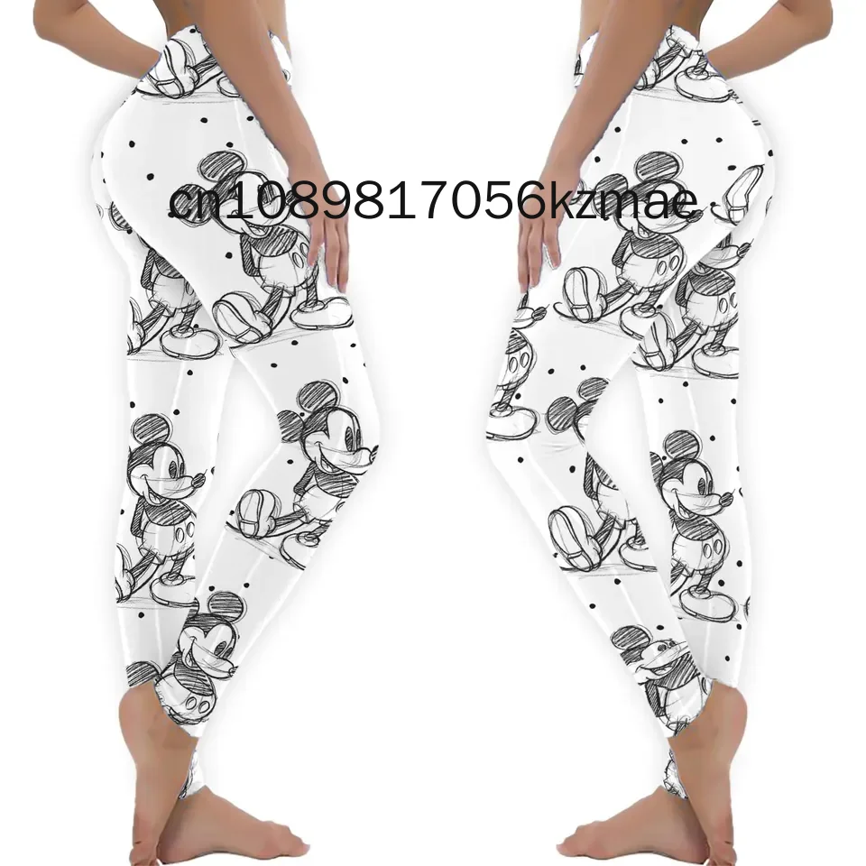 2024 New Fashion Hello Kitty Women Leggings Women Sports Pants Ladies Mickey Gym Pants Female Casual Pants