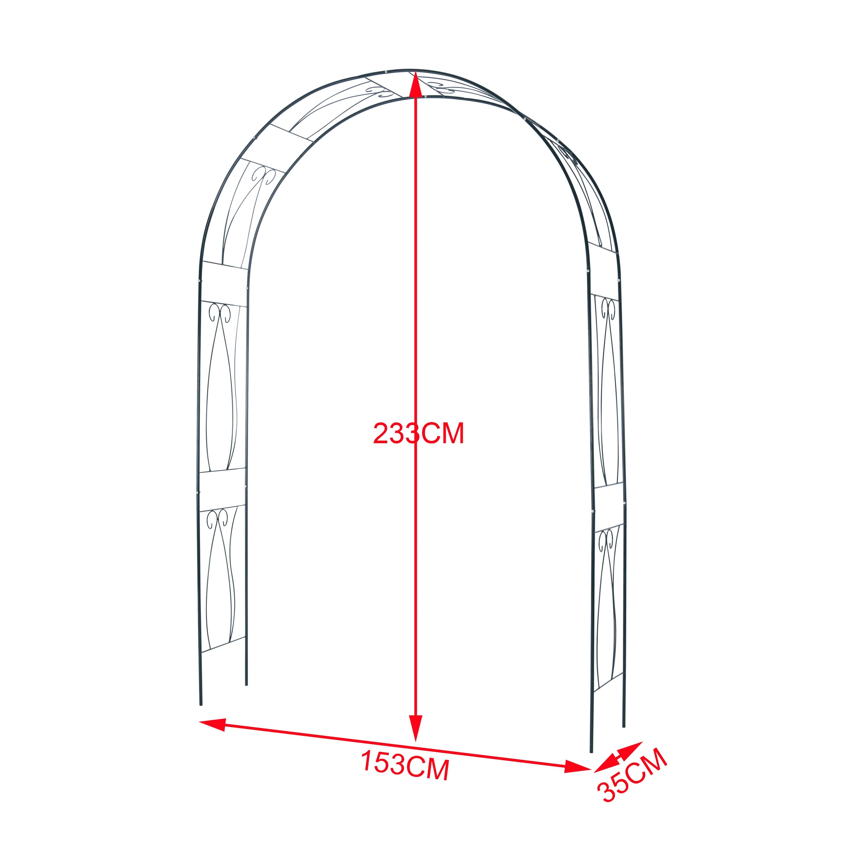

Garden Arch, Garden Arbor for Various Climbing Plant, Outdoor Garden Lawn Backyard Flower Stand