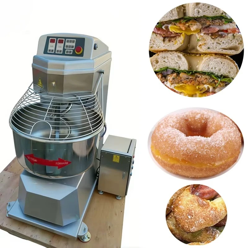 Stainless Steel Automatic Industrial Tipping Dough Mixer High Efficiency New Large Capacity Machine for Bakery Food Flour Milk