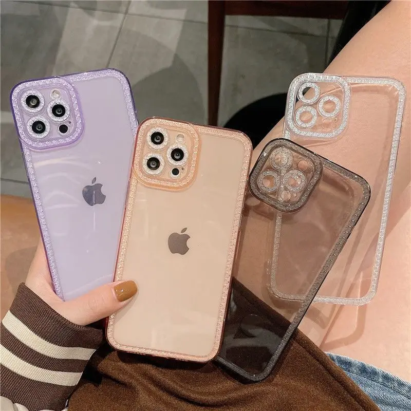 เคสโทรศัพท์เพชรใสกันกระแทกสุดหรู iPhone 14 13 12 11 PRO MAX x XR XS PLUS ซิลิโคนกันกระแทกโปร่งใส