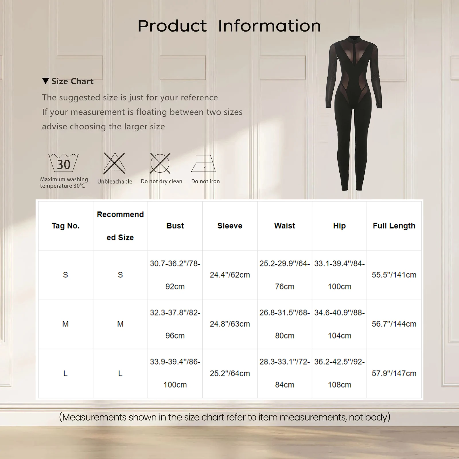 

Womens Sheer Mesh Patchwork Gymnastics Jumpsuit Long Sleeve Front Zip Slim Bodysuit Rompers for Ballet Jazz Lyrical Dancewear