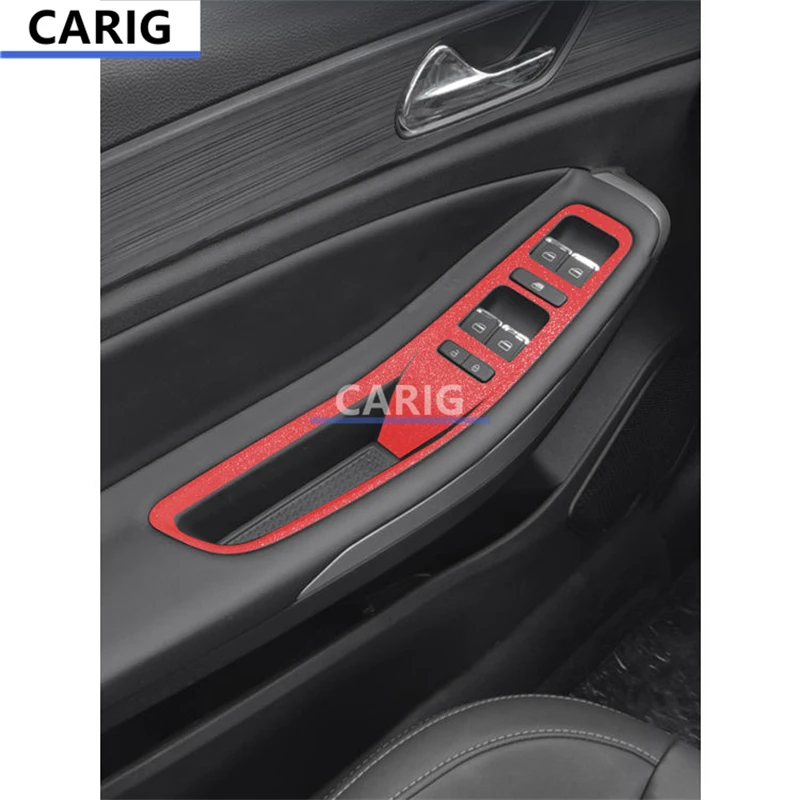 For CHERY ARRIZO 5/PRO/PLUS Windows Buttons Panel Sticker Carbon Fiber Pattern Protective Film Interior Modification Accessories