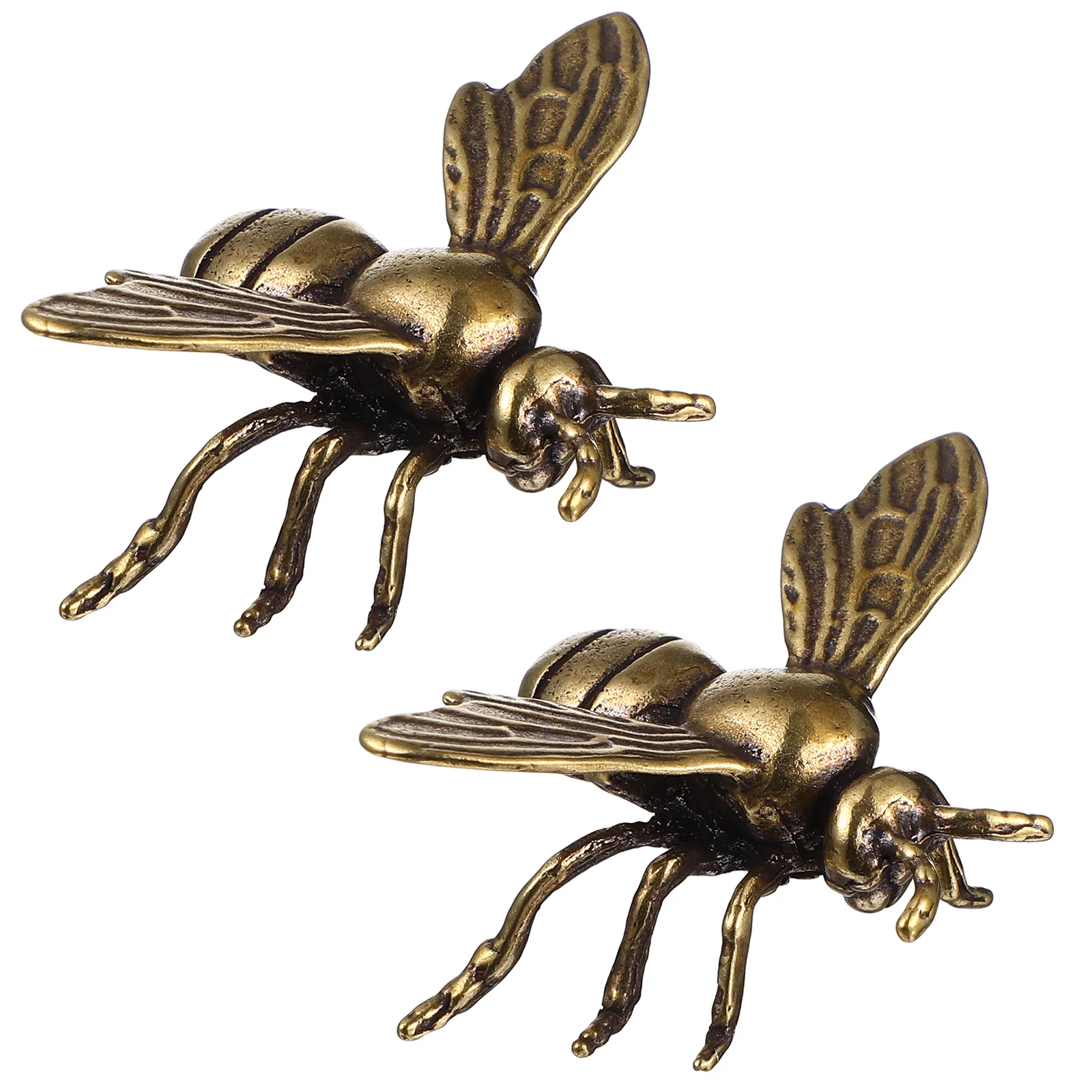 2 uds adorno de abeja para estatuas de árboles estatuilla en miniatura figuritas de latón decoración Animal Goldendoodle
