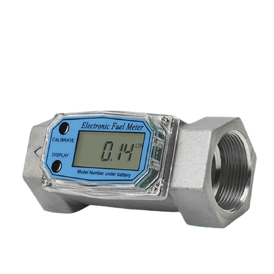 2026 Hot Sale Electronic Turbine Flowmeter for Liquid Measurement Water Inline Pipe Flow Meter LCD Display Aluminum