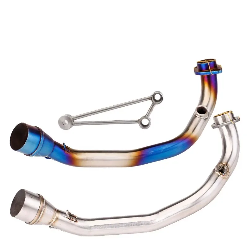 

Titanium Blue GY6 Front Exhaust Pipe with Port for Bws 125 150 Zuma125 Cygnus X Smax Motorcycle Exhaust Muffler