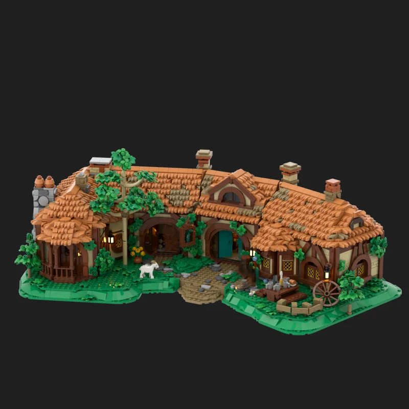 5980pcs MOC Green Dragon Inn Fantasy Medieval Adventure Model Building Blocks Advanced Build Pack Premium Detailed Fan Toy Gift