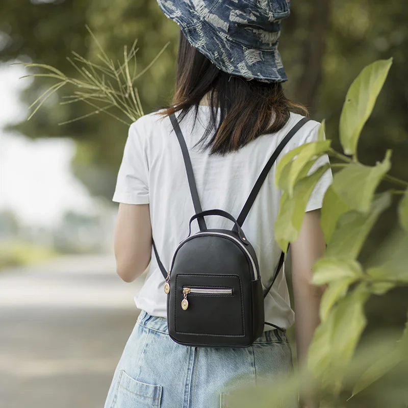 Mini zaino da donna di moda zaini piccoli in velluto a coste tinta unita zaini da viaggio per studenti Casual semplici