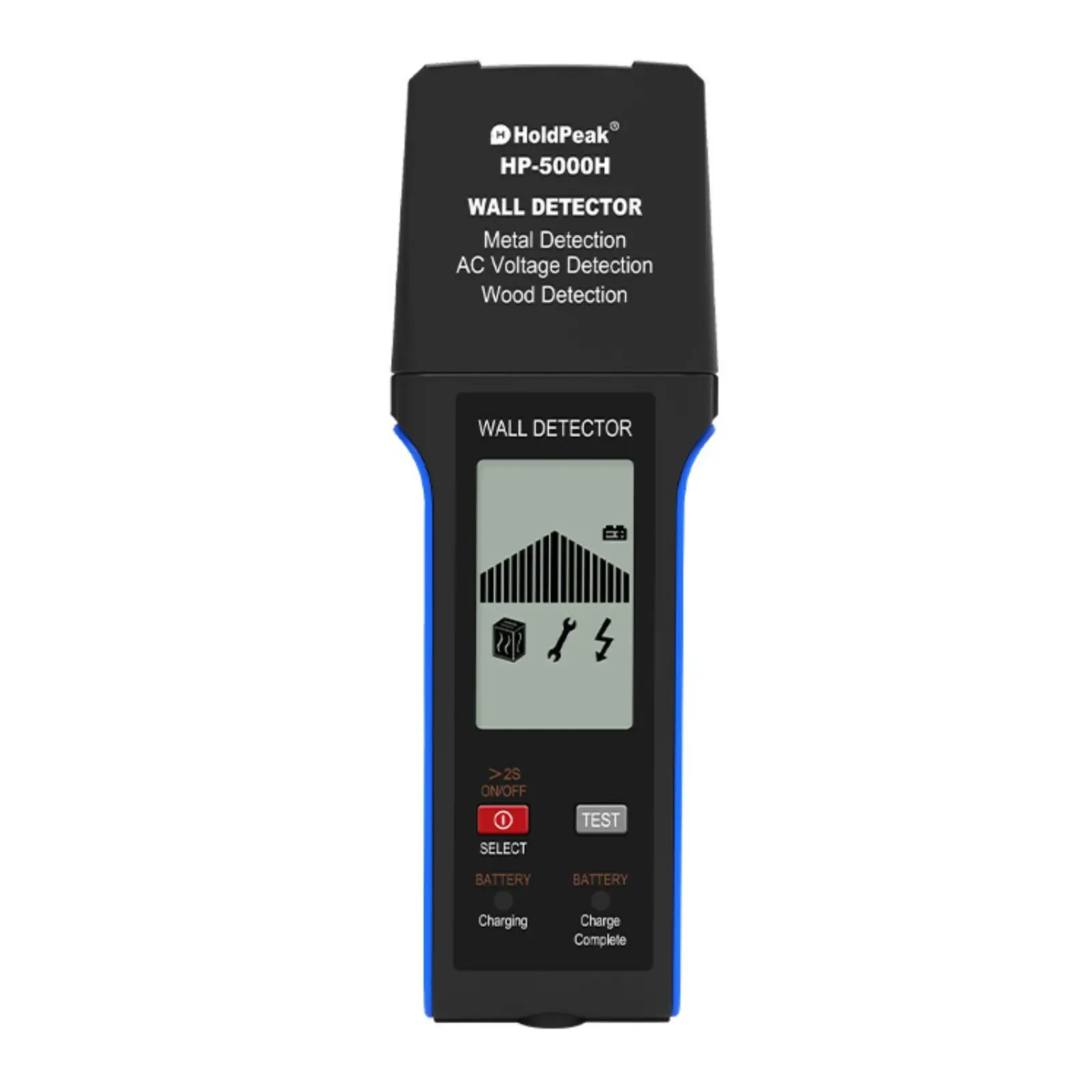 Stud Finder Wall Detector HoldPeak Three Detection Metal Wood Live Circuit Rechargeable LCD For Home Electric